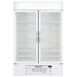 Beverage-Air 52 White Refrigerated Glass Door Merchandiser with LED Lighting