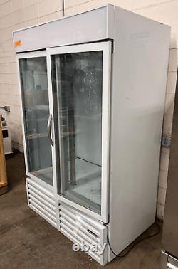 Beverage Air CRG48-1 2-Door USED Merchandiser Glass Door Cooler Refrigerator