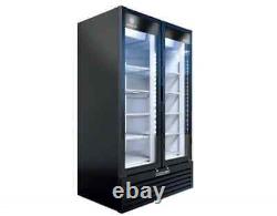 Beverage Air MarketeerT 26.12cu ft Black 2 Door Refrigerated Merchandiser