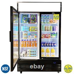 Clearance ETL NSF 47.25 Glass Door Merchandiser Refrigerator 34 Cu. Ft. EKS