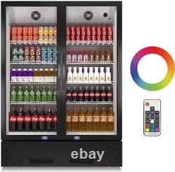 Commercial 2 Glass Door Display Refrigerator Merchandiser Beverage Cooler 39 W