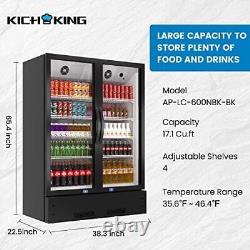 Commercial 2 Glass Door Display Refrigerator Merchandiser Beverage Cooler 39 W