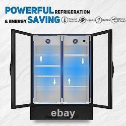 Commercial 2 Glass Door Display Refrigerator Merchandiser Beverage Cooler 39 W