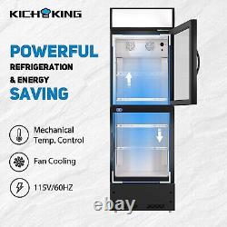 Commercial 2 Glass Door Refrigerator Cooler Display Beverage Merchandiser Bars