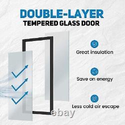 Commercial 2 Glass Door Refrigerator Cooler Display Beverage Merchandiser Bars