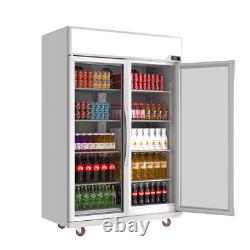 Commercial 2 Glass Doors Merchandiser Refrigerator Display Beverage 39 Cu. Ft NEW