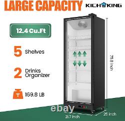 Commercial Display Refrigerator Cooler Upright Glass Door Merchandiser 13 Cu. Ft