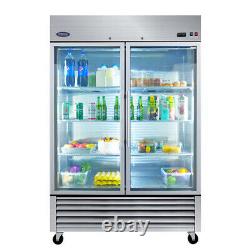 Commercial Freezer Glass Door 46 cu. Ft Restaurant Refrigerator ETL Certification