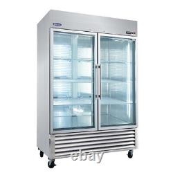 Commercial Freezer Glass Door 46 cu. Ft Restaurant Refrigerator ETL Certification