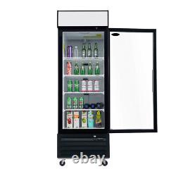 Commercial Glass 1 Door Merchandiser Refrigerator 28'' Display Cooler 19.2 Cu. Ft