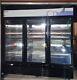 Commercial Glass 3 Door Merchandiser Refrigerator 81'' Display Cooler 70 Cu. Ft