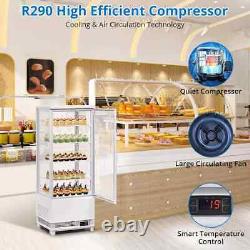 Commercial Glass Door Refrigerator Cooler Food Display Merchandiser Bar 3.5Cu. FT