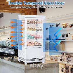 Commercial Glass Door Refrigerator Food Display Merchandiser Bar 2.8 Cu. Ft Cools