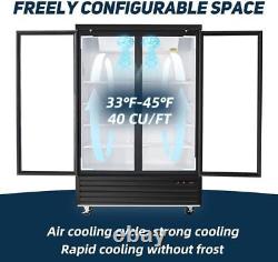 Commercial Merchandiser Glass Door Refrigerator Cooler Soda Beverage Display Bar