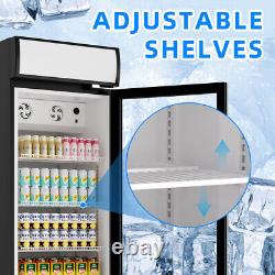 Commercial Refrigerator Glass Door Merchandiser Display Beverage Cooler 8 Cu. Ft