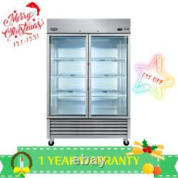 Commercial Refrigerator Glass Door Restaurant Freezer 46 cu. Ft ETL Certification