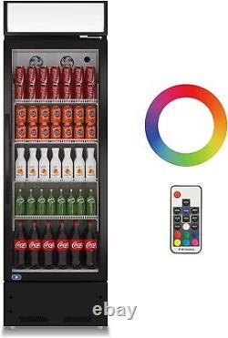 Commercial Refrigerator Single Door Display Beverage Cooler Merchandiser 8 Cu. Ft