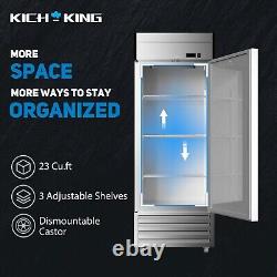 Commercial Single Door Merchandiser Reach In Stainless Steel Refrigerator Cooler