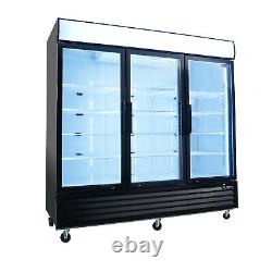Commercial Triple Door Merchandiser Refrigerator 1980L Restaurant Refrigerators