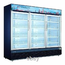 Dukers DSM-69R 69.4 cu. Ft. Commercial Display Cooler Merchandiser Refrigerator