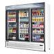 Everest EMSGR69 72 Merchandiser Refrigerator, Three Swing Door, White Exteri