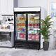 Fricool 2-Glass Door Merchandiser Refrigerator Beverage Cooler NEW