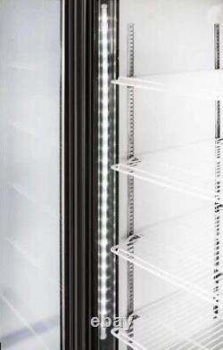 Fricool 2-Glass Door Merchandiser Refrigerator Beverage Cooler Sliding door NEW