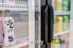 Fricool 72 Three-Glass Door Merchandiser Refrigerator Beverage Cooler Black