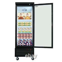 Glass 1 Door Merchandiser Freezer Upright Commercial Frozen Display 19.2 Cu. Ft