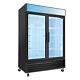 Glass 2 Door Merchandiser Freezer Commercial Frozen 44.7 Cu. Ft with LED Lighting