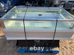 Hussmann Narrow Island Refrigerated Coffin Case Cold Food Display Merchandiser