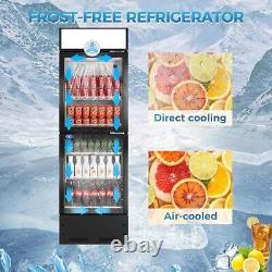 Merchandiser Commercial Refrigerator 2 Glass Door Swing Beverage Cooler 11Cu. Ft