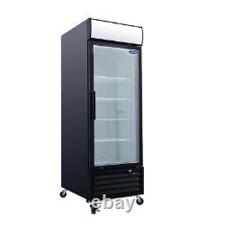 Merchandiser Refrigerator Swing Door Commercial Display LED Top Panel 19.3 Cu. Ft