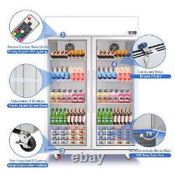 NEW 2 Glass Door Merchandiser Refrigerator Beverage Cooler Swing Door 39 Cu. Ft