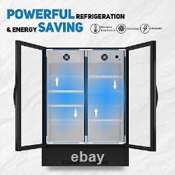 NEW 39 Commercial 2 Glass Door Merchandiser Refrigerator Display Cooler NSF ETL