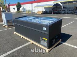 NEW 87 Inch Commercial Merchandiser Glass Top Chest Freezer or Refrigerator NSF