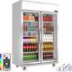 NEW Commercial 2 Glass Door Merchandiser Refrigerator Display Cooler 39 Cu. Ft