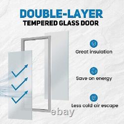 NEW Commercial 2 Glass Doors Merchandiser Refrigerator Display Cooler 39 Cu. Ft