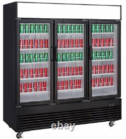 NEW Commercial Merchandiser Refrigerator Three Glass Door Cooler Display NSF
