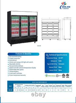 NEW Commercial Merchandiser Refrigerator Three Glass Door Cooler Display NSF