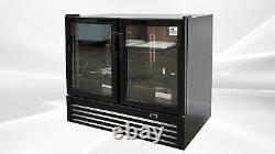 NEW Merchandiser Upright Two Glass Door Refrigerator Cooler 46 x 25 x 41 NSF