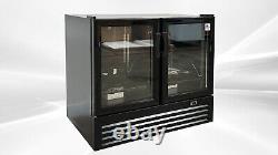 NEW Merchandiser Upright Two Glass Door Refrigerator Cooler 46 x 25 x 41 NSF