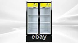NEW Two Glass Door Refrigerator Cooler Beverage Merchandiser NSF 39 x 22 x 66