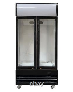 NSF Commercial 2 Glass Door Cooler Refrigerator Display Merchandiser