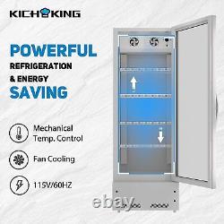 New 24 Commercial Display Refrigerator Merchandiser Glass Door 17 Cu. Ft Upright