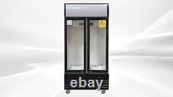 New 35 Wide Commercial Merchandiser Glass Door Refrigerator CLG-400BF NSF ETL