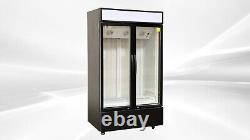 New 41 Wide Commercial Merchandiser Glass Door Refrigerator Cooler NSF ETL