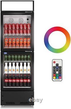 New Commercial 2 Glass Door Cooler Display Refrigerator Beverage Merchandiser