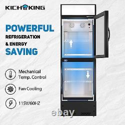 New Commercial 2 Glass Door Cooler Display Refrigerator Beverage Merchandiser