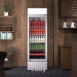 New Commercial 8 Cu. Ft Glass Door Beverage Refrigerator Cooler Merchandiser